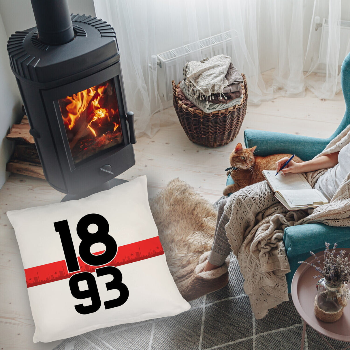 Stuttgart Brustring 1893 Kissen mit Skyline