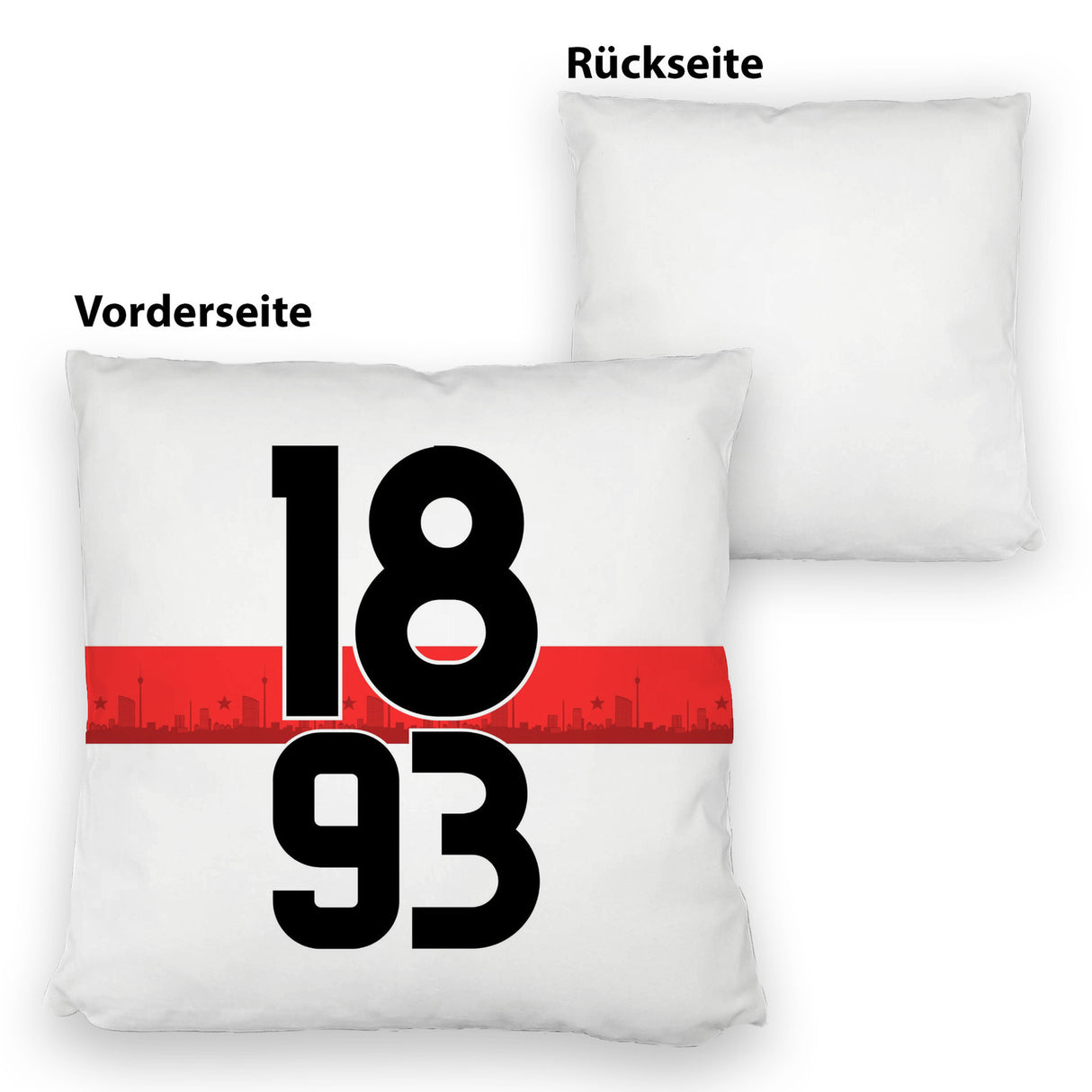 Stuttgart Brustring 1893 Kissen mit Skyline
