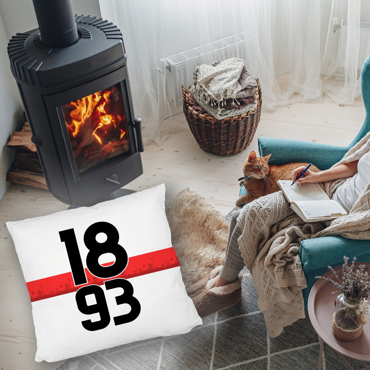 Stuttgart Brustring 1893 Kissen mit Skyline