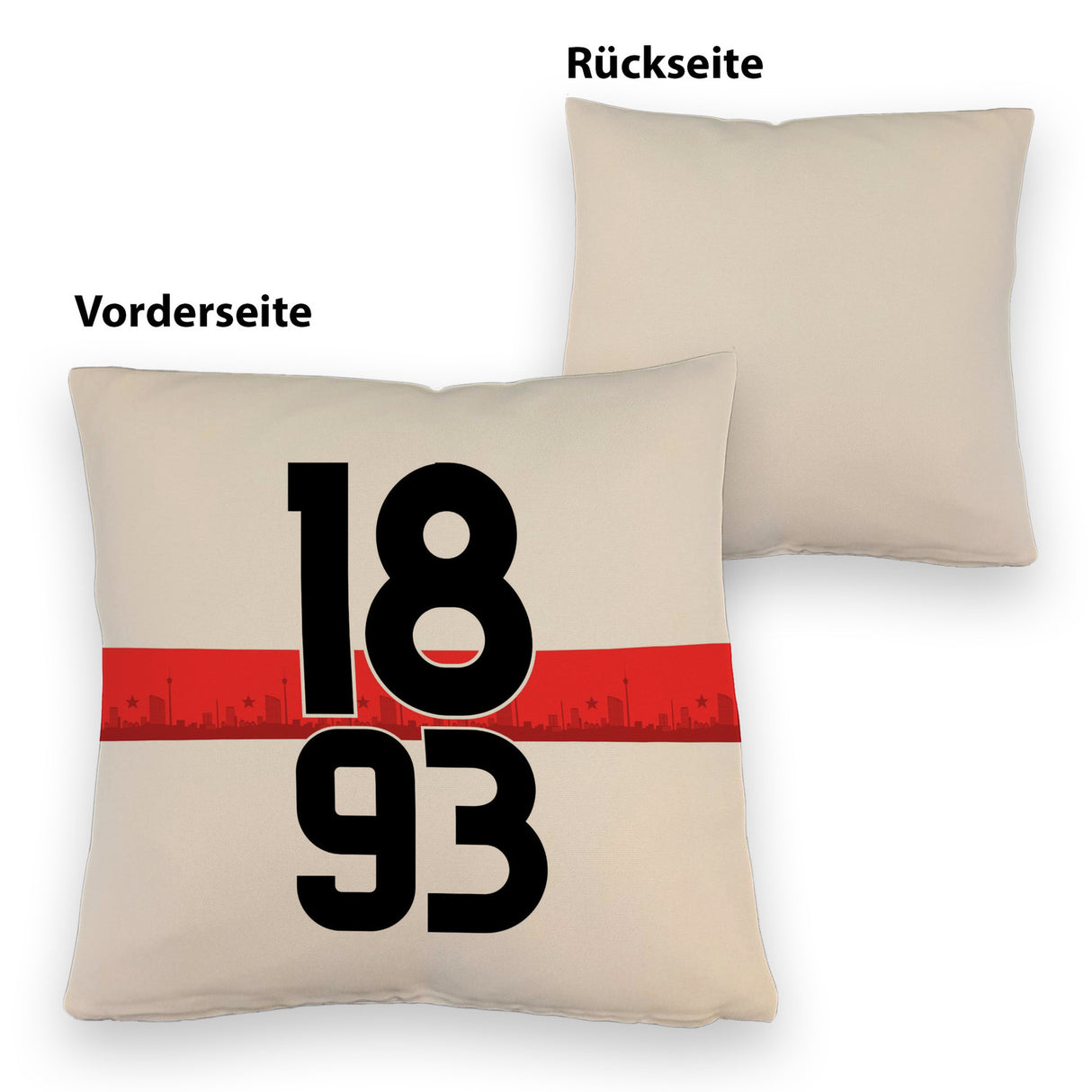 Stuttgart Brustring 1893 Kissen mit Skyline