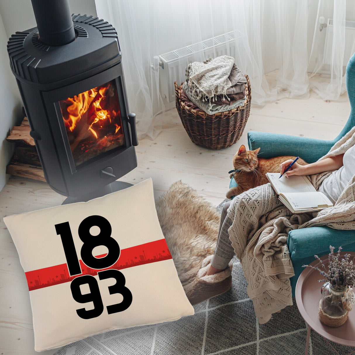 Stuttgart Brustring 1893 Kissen mit Skyline