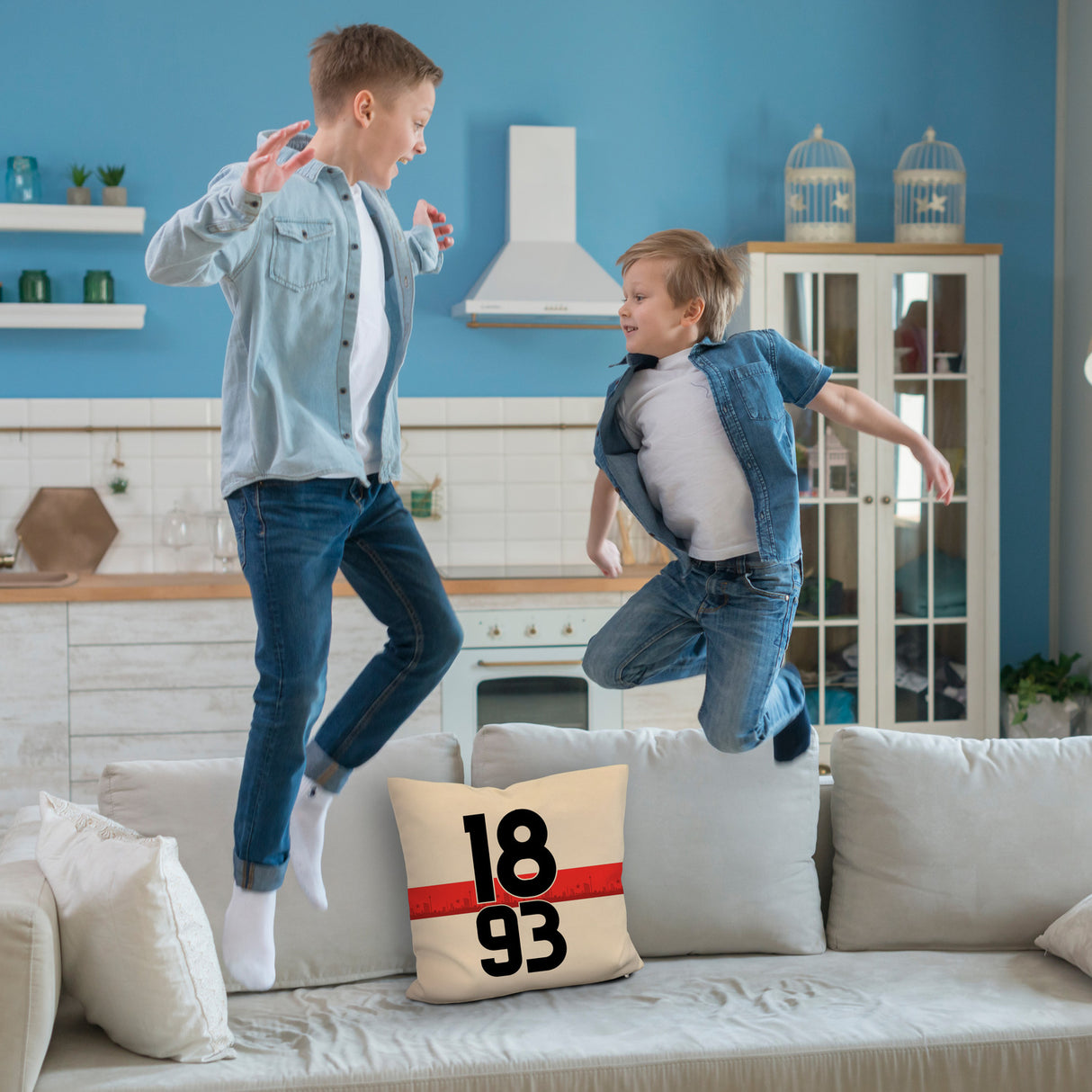 Stuttgart Brustring 1893 Kissen mit Skyline