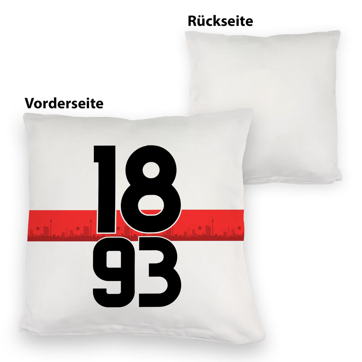 Stuttgart Brustring 1893 Kissen mit Skyline