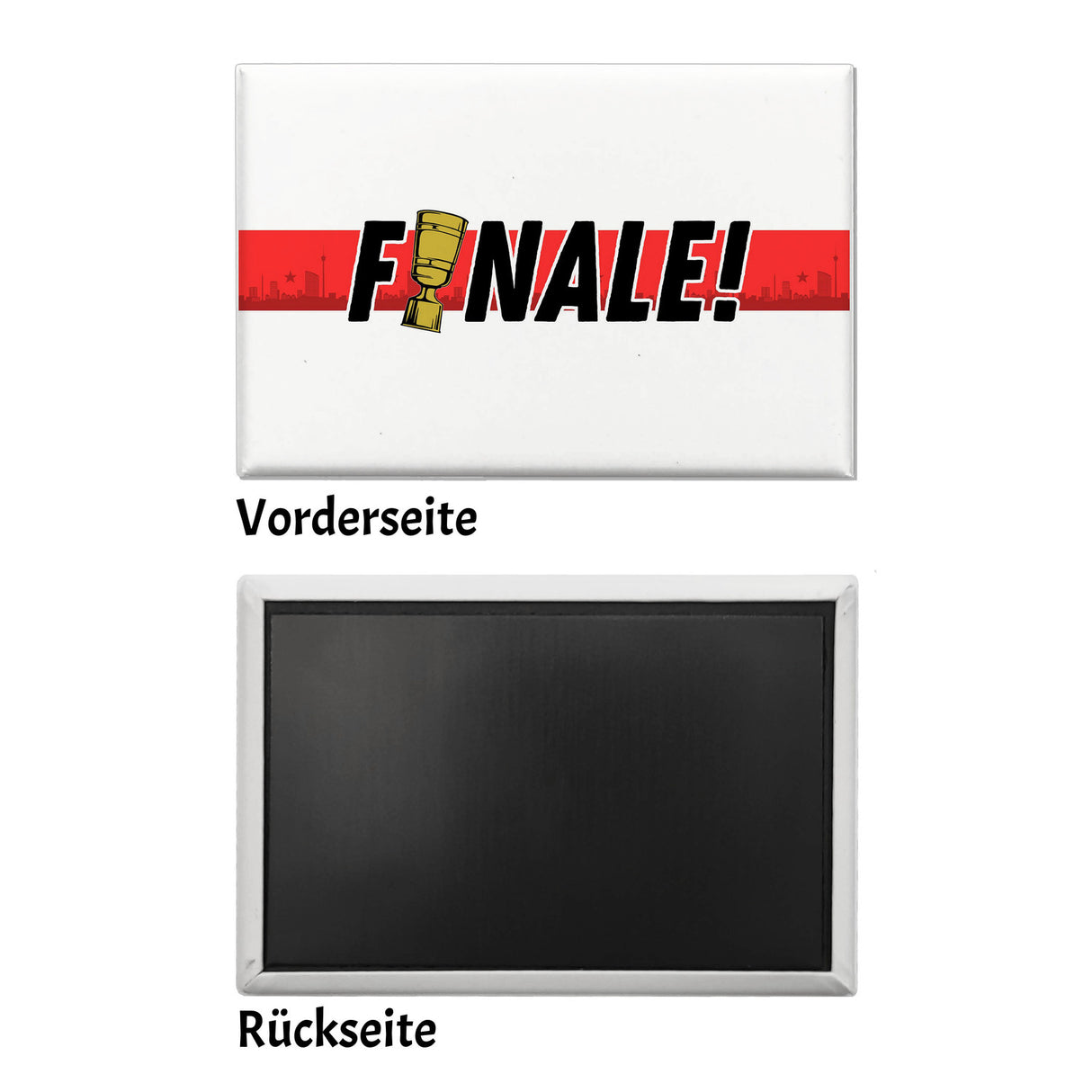 Stuttgart Brustring Finale Souvenir Souvenir Magnet mit Skyline