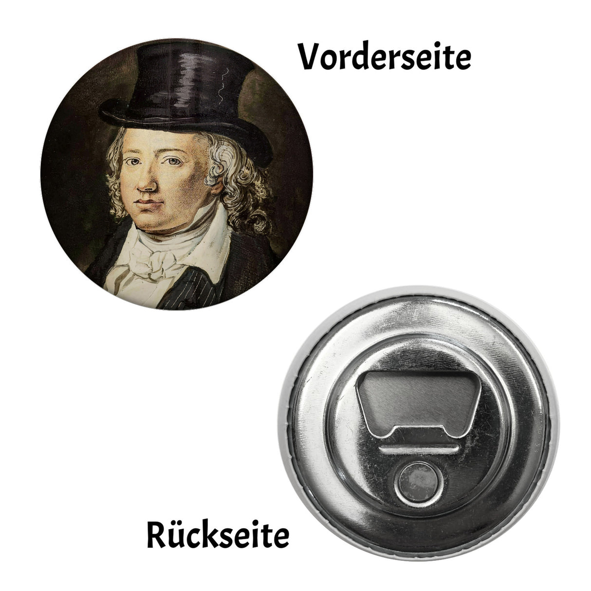 Hölderlin Tübingen Portrait mit Zylinder Magnet für Kultur Liebhaber