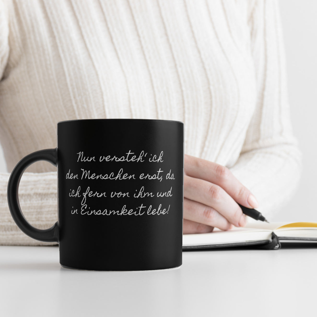 Hölderlin Tübingen Portrait Tasse - Nun versteh ich den Menschen