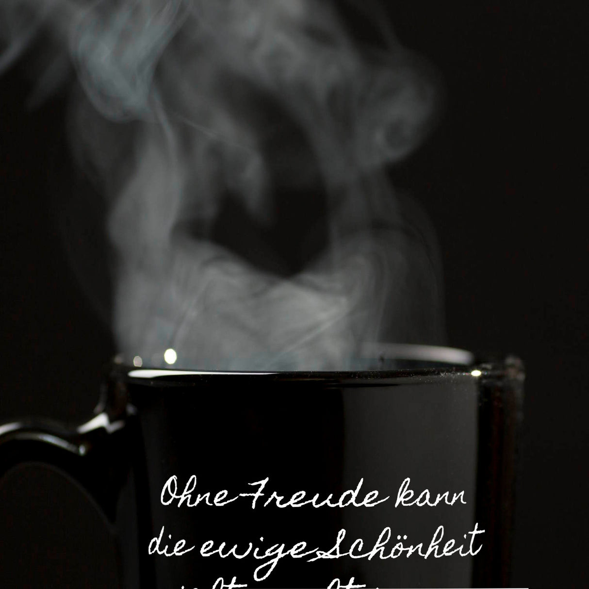 Hölderlin Tübingen Portrait Tasse - Ohne Freude kann