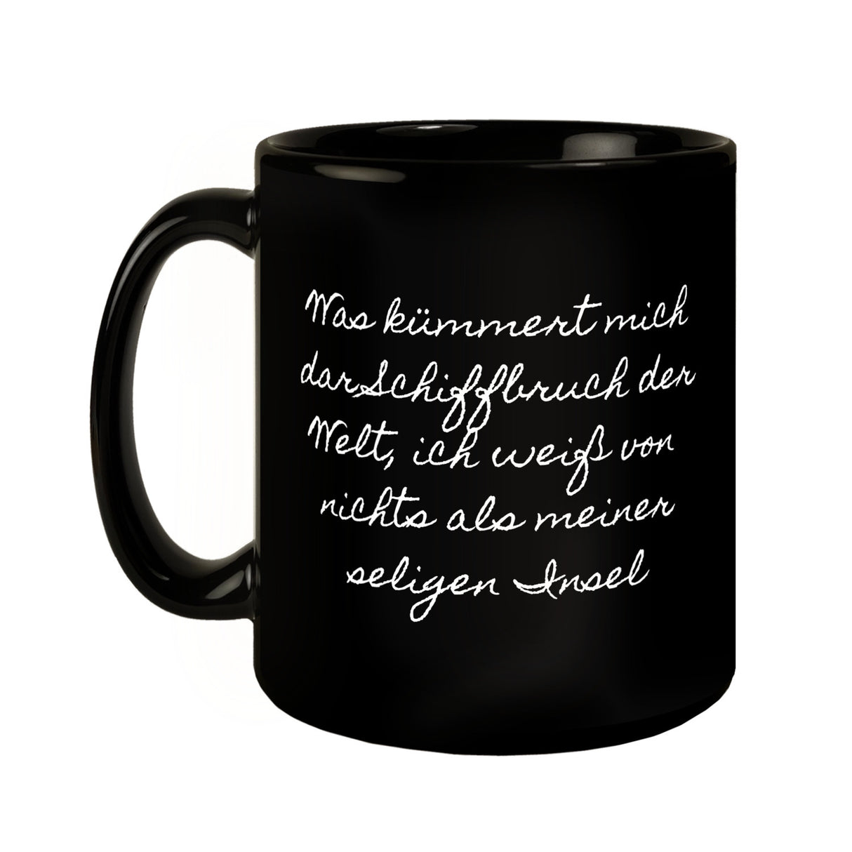 Hölderlin Tübingen Portrait Tasse - Was kümmert mich