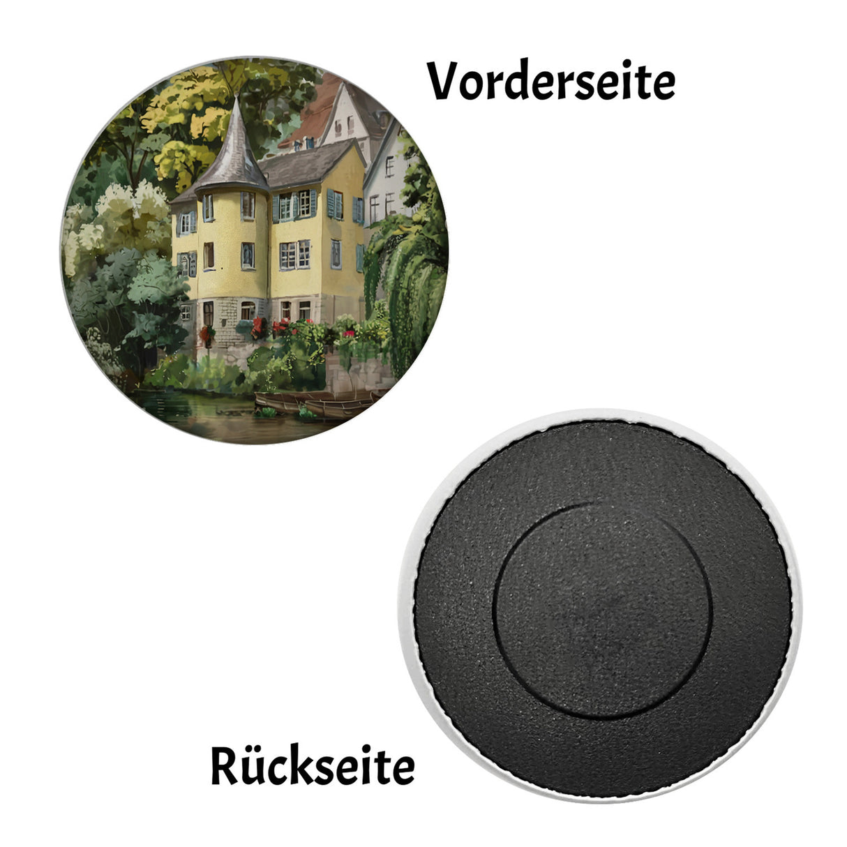 Hölderlin Tübingen Turm Aquarell Magnet für Kunstliebhaber