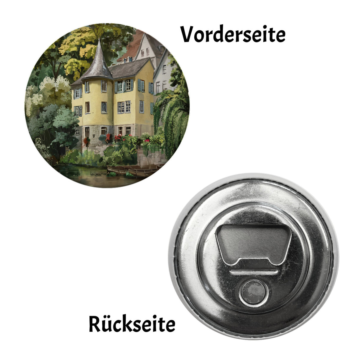 Hölderlin Tübingen Turm Aquarell Magnet für Kunstliebhaber