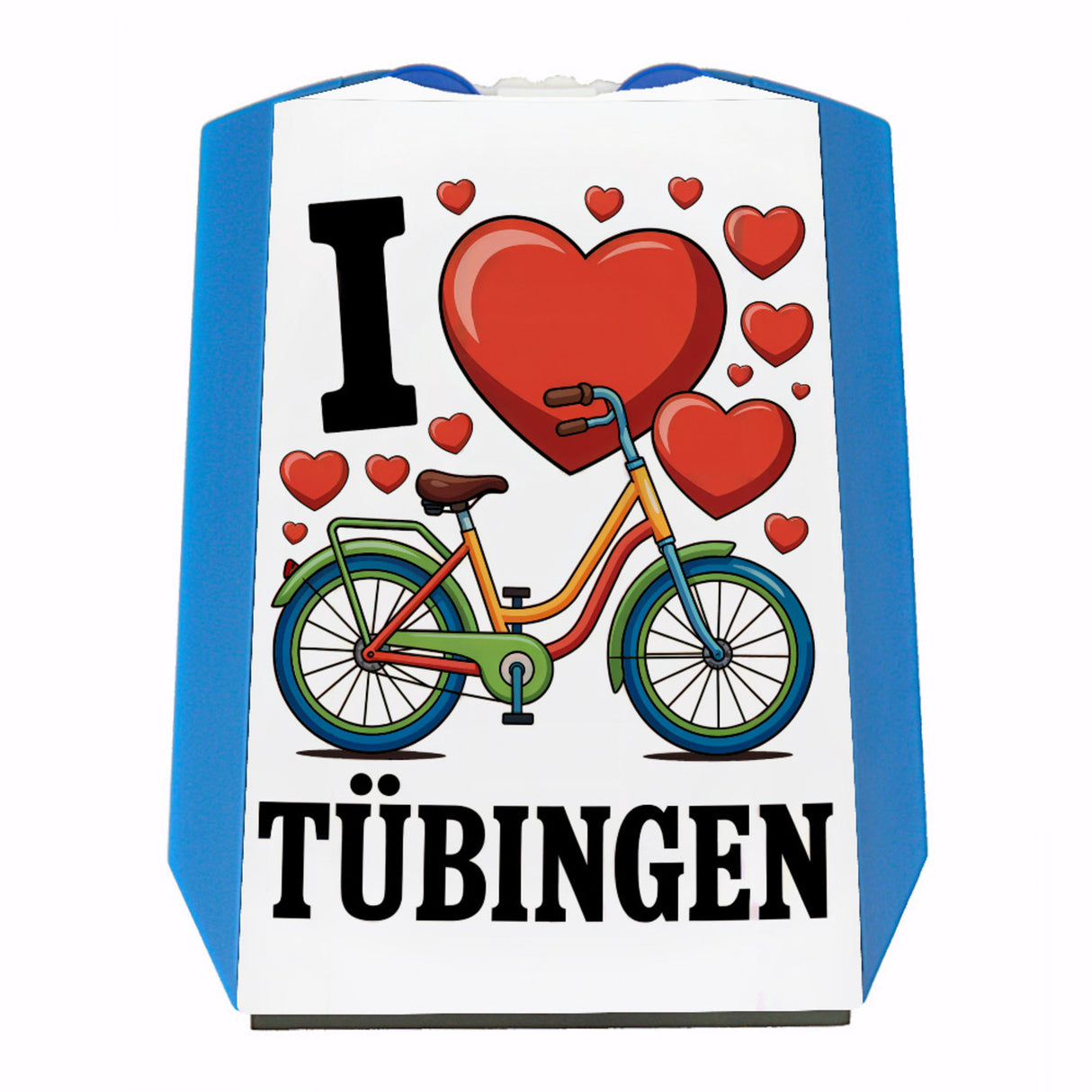 I love Tübingen Fahrrad Parkscheibe weiß