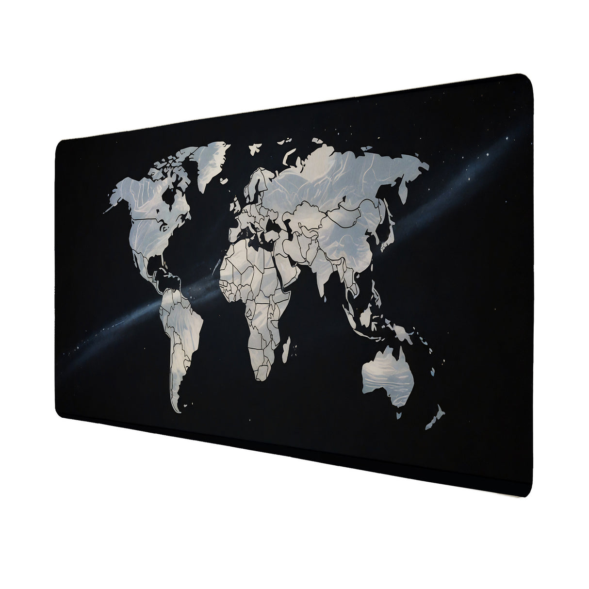 Weltkarte Sternenhimmel Schreibtischunterlage 69x31cm XXL Mauspad für Geographiefans