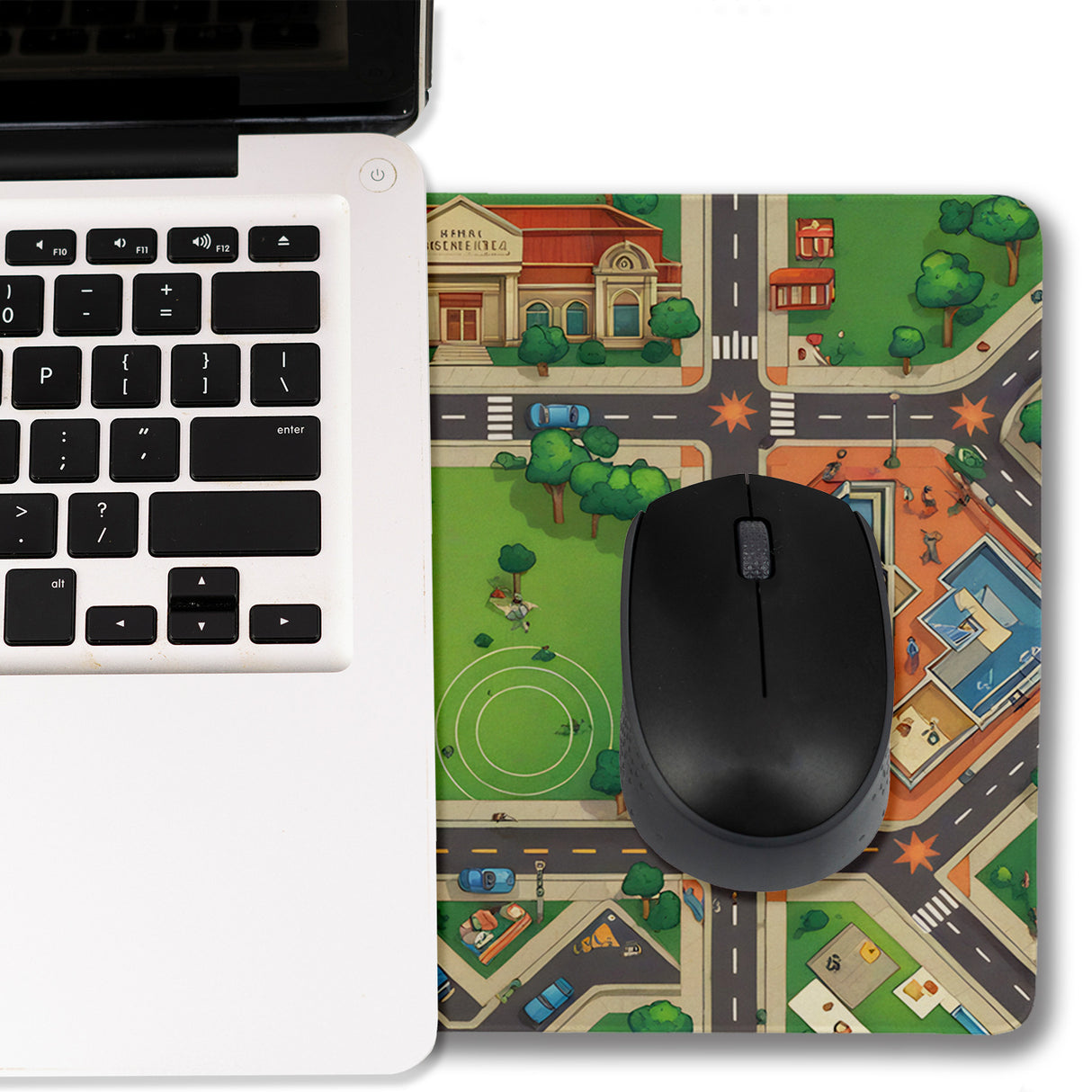 Straßenkarte Stadt Schreibtischunterlage 69x31cm XXL Mauspad Lernspaß Kinder