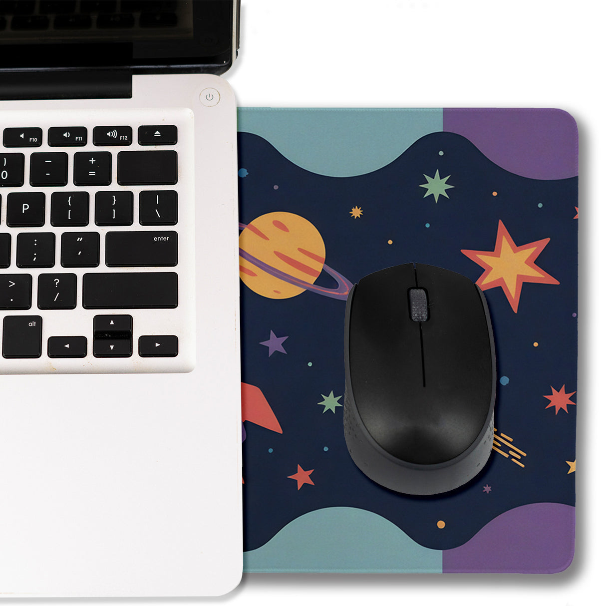 Fantasievoller Weltraum Schreibtischunterlage 69x31cm XXL Mauspad für Kinder