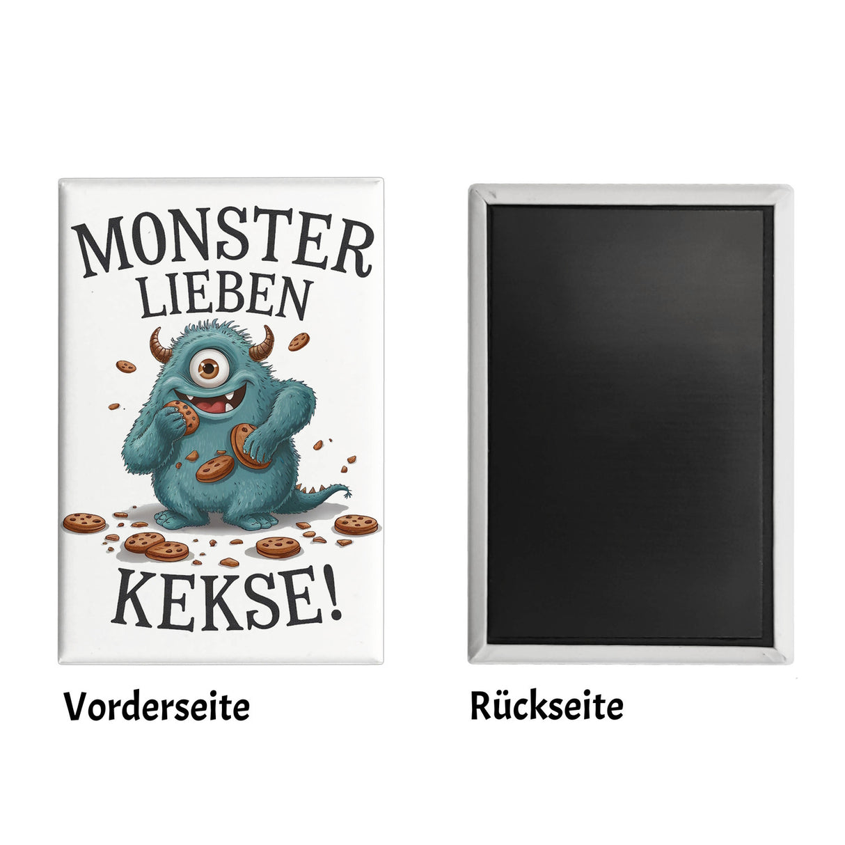 Blaues Monster mit Keks Souvenir Souvenir Magnet Monster lieben Kekse