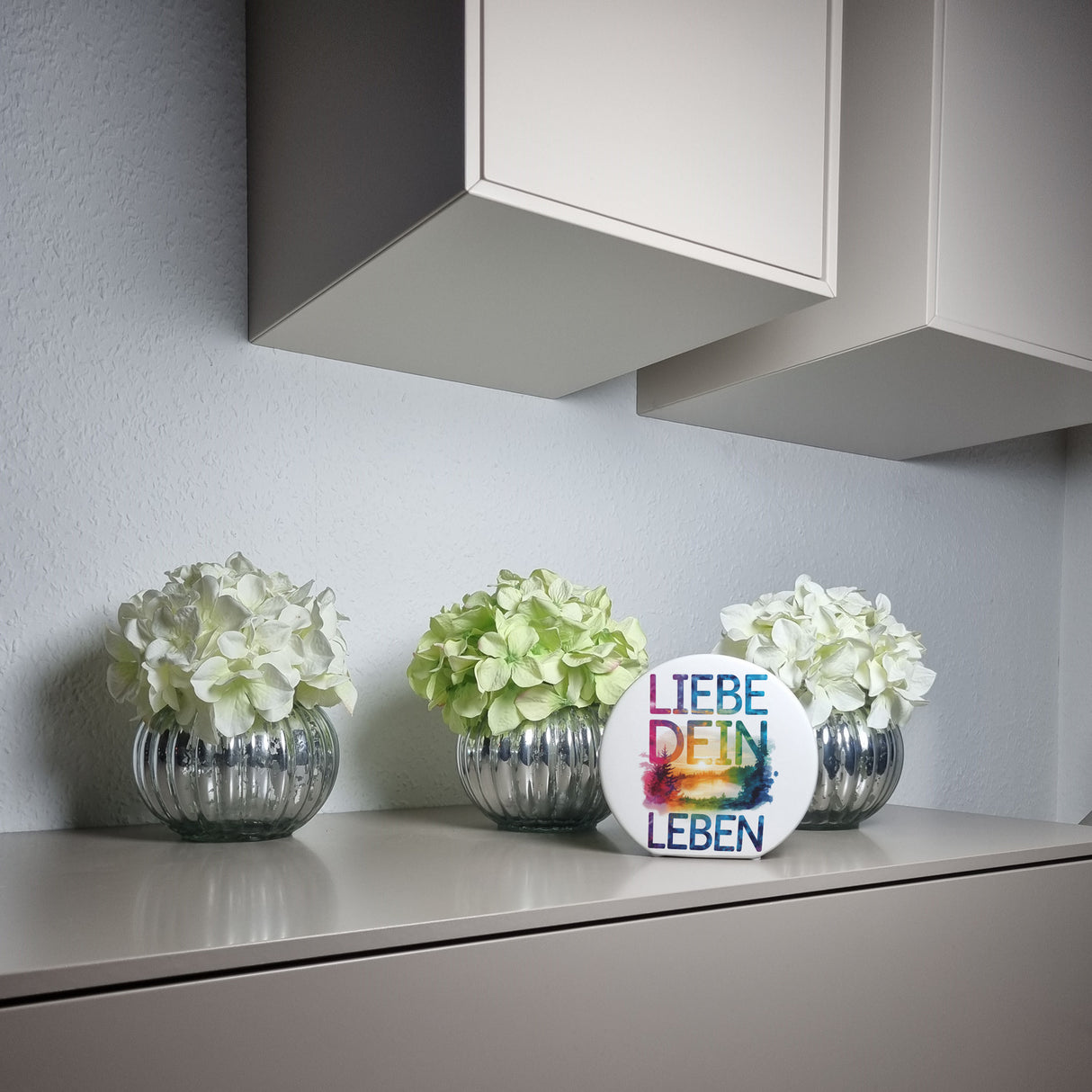 Liebe dein Leben Spardose Aquarell Design