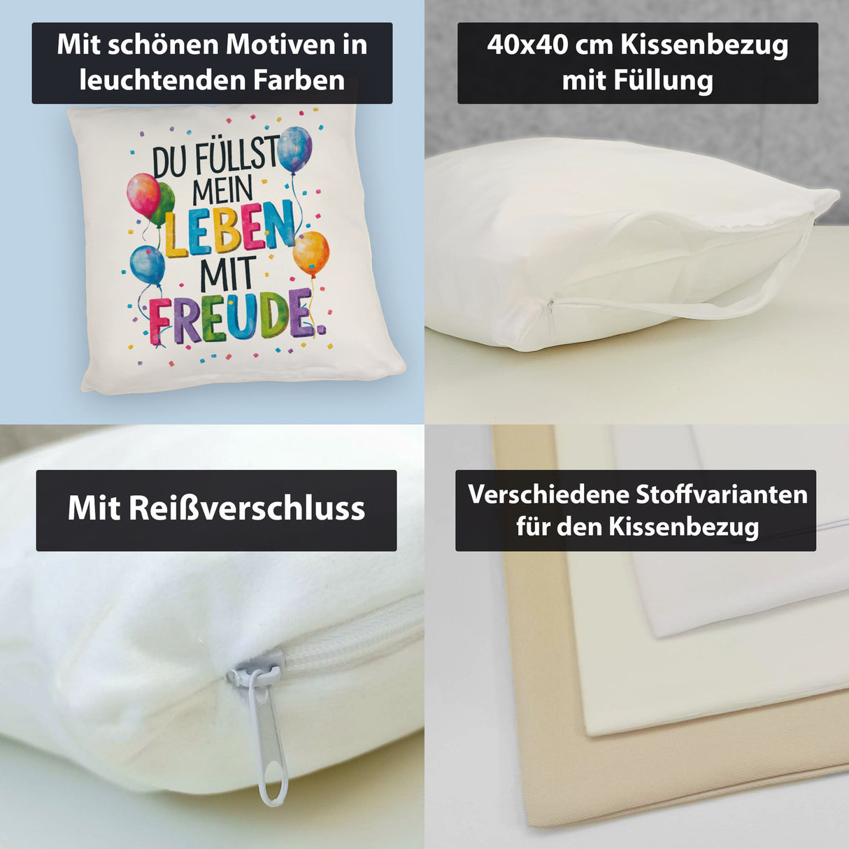 Du füllst mein Leben mit Freude Kissen Fröhliches Geburtstagsgrußdesign