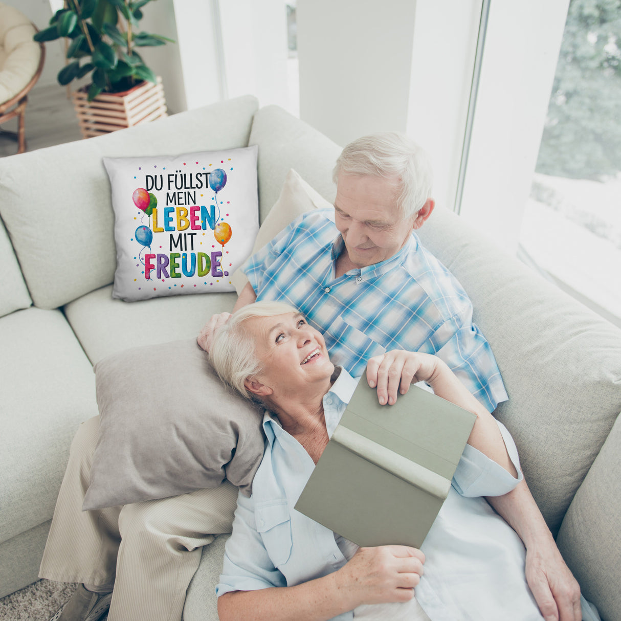 Du füllst mein Leben mit Freude Kissen Fröhliches Geburtstagsgrußdesign