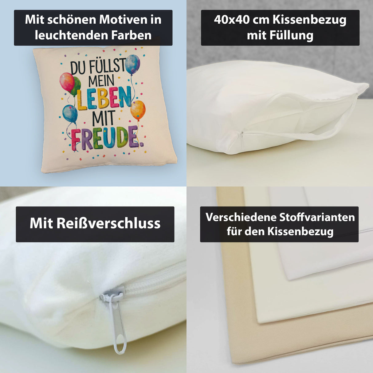 Du füllst mein Leben mit Freude Kissen Fröhliches Geburtstagsgrußdesign