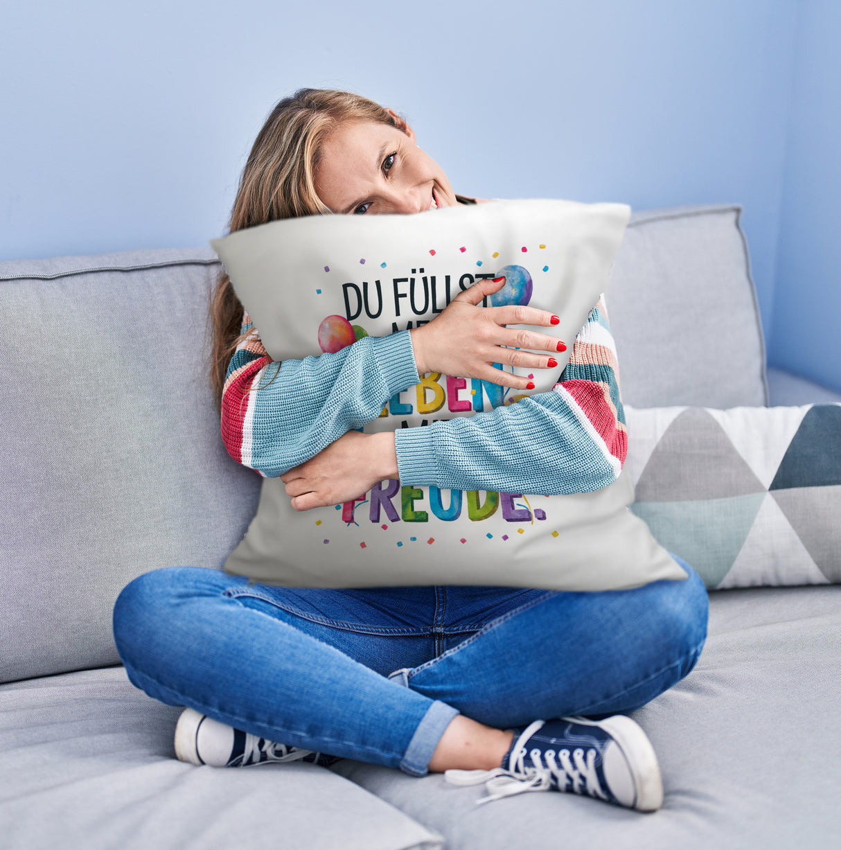 Du füllst mein Leben mit Freude Kissen Fröhliches Geburtstagsgrußdesign