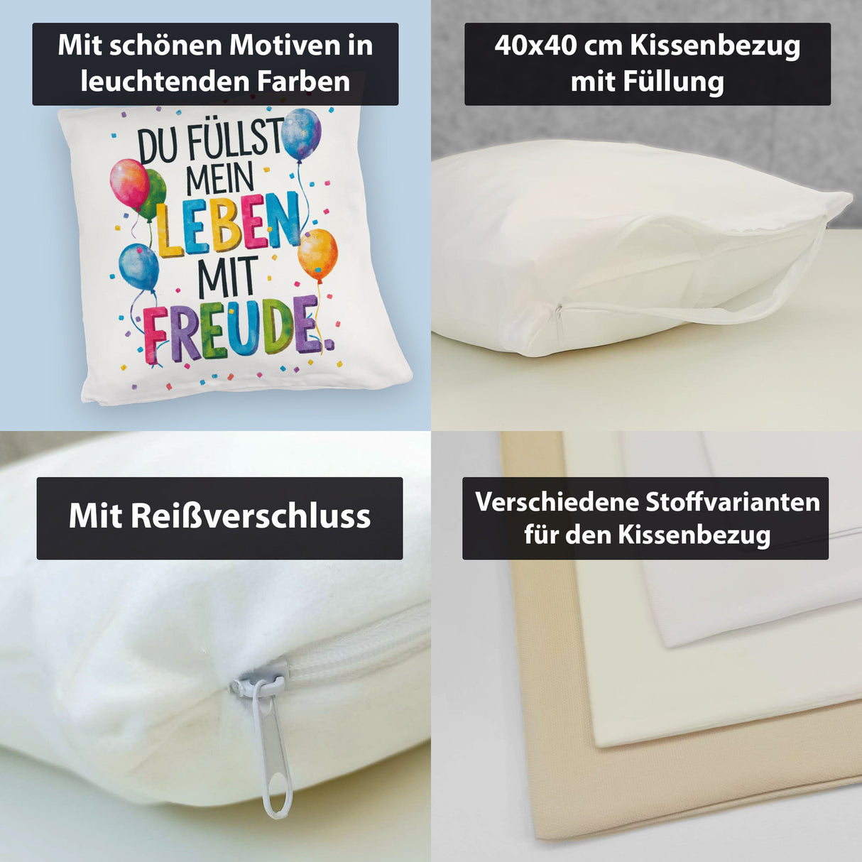 Du füllst mein Leben mit Freude Kissen Fröhliches Geburtstagsgrußdesign