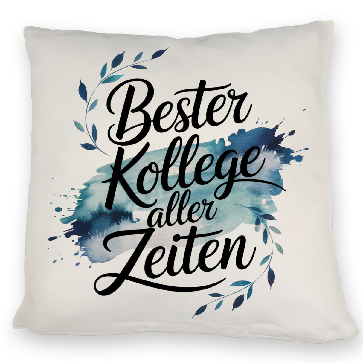 Bester Kollege aller Zeiten Kissen Aquarelles Blattmuster