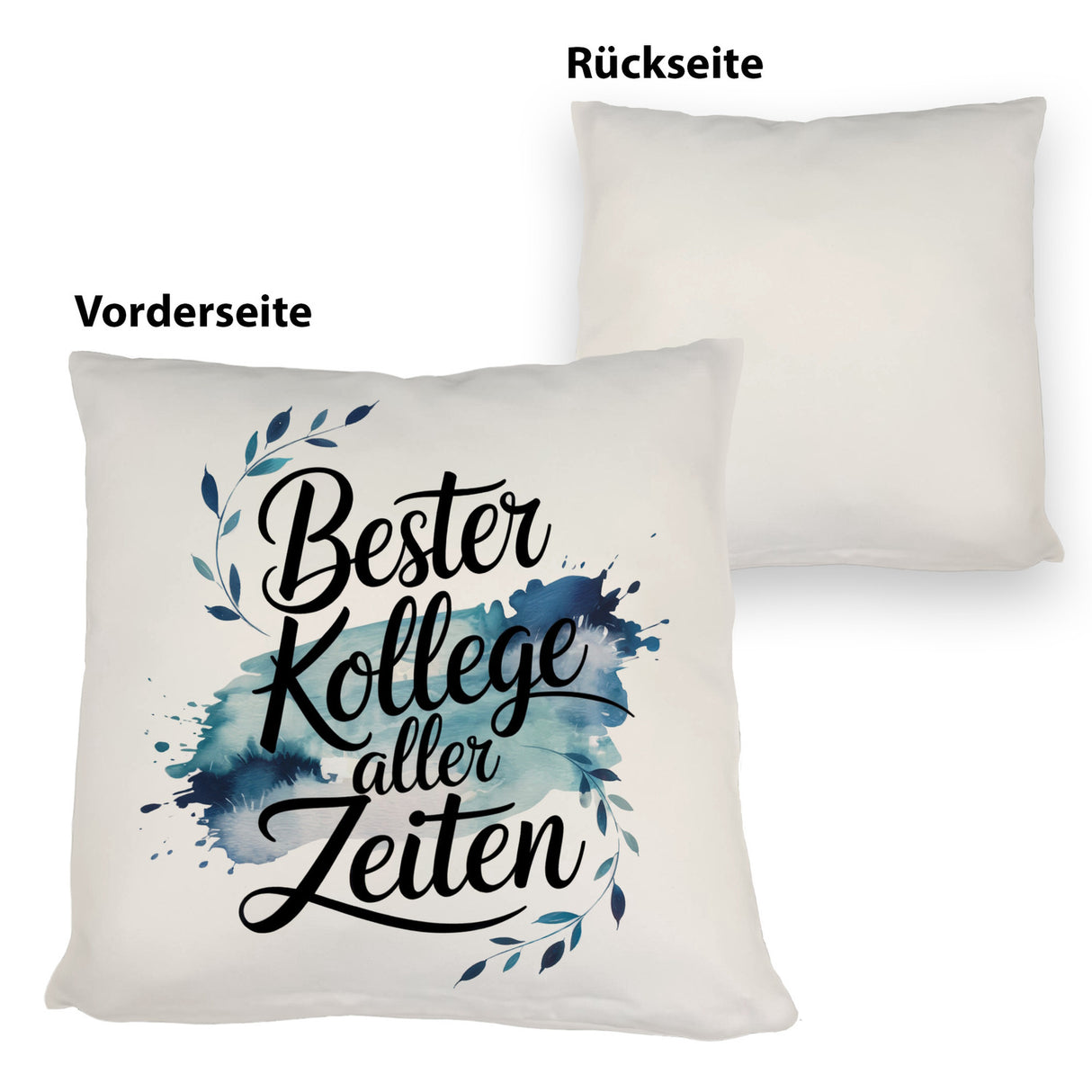 Bester Kollege aller Zeiten Kissen Aquarelles Blattmuster