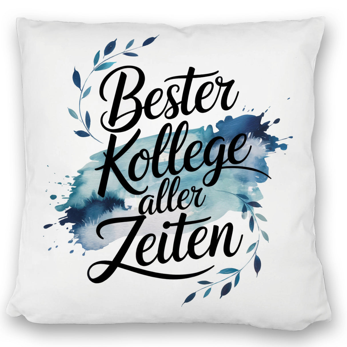 Bester Kollege aller Zeiten Kissen Aquarelles Blattmuster