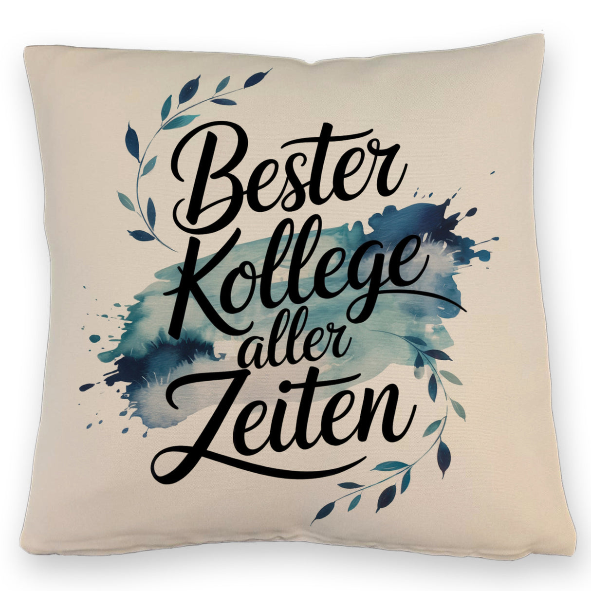 Bester Kollege aller Zeiten Kissen Aquarelles Blattmuster