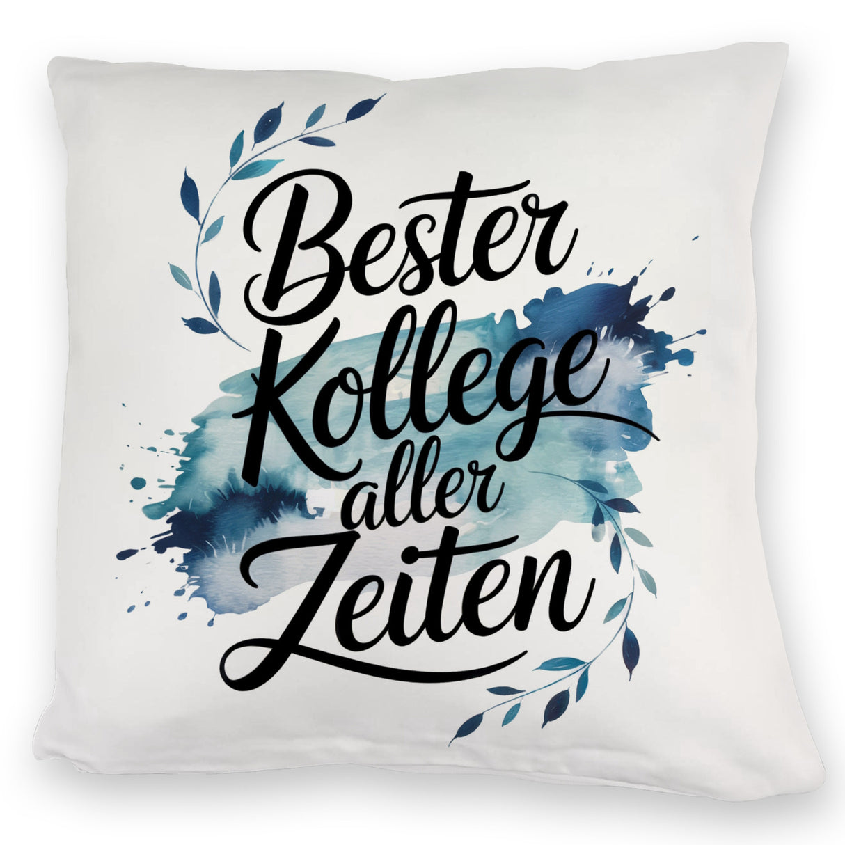 Bester Kollege aller Zeiten Kissen Aquarelles Blattmuster