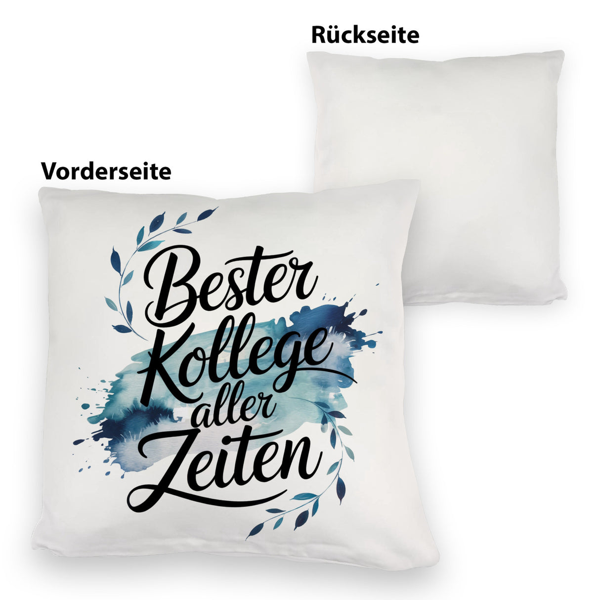 Bester Kollege aller Zeiten Kissen Aquarelles Blattmuster