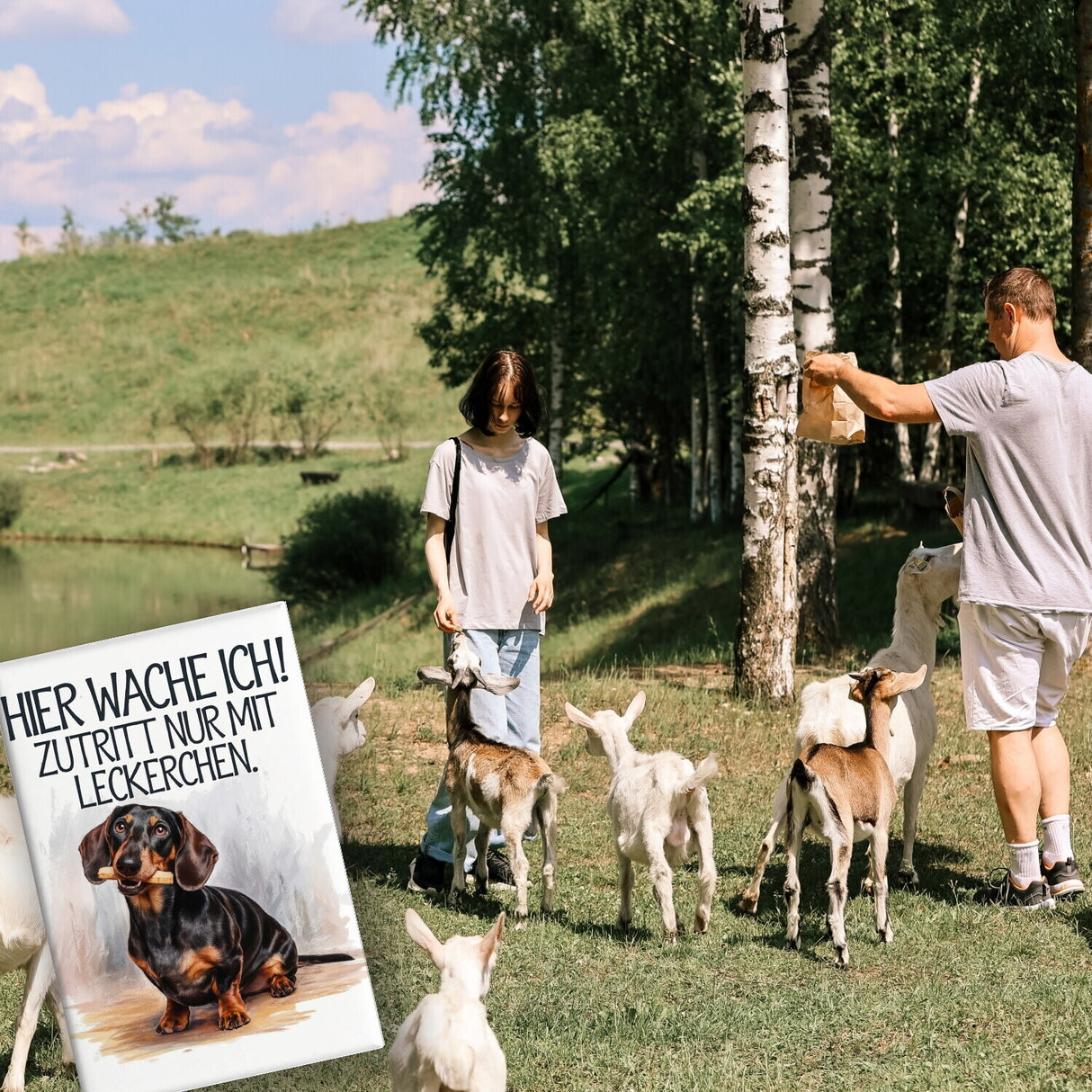 Zutritt nur mit Leckerchen Souvenir Souvenir Magnet Dackel