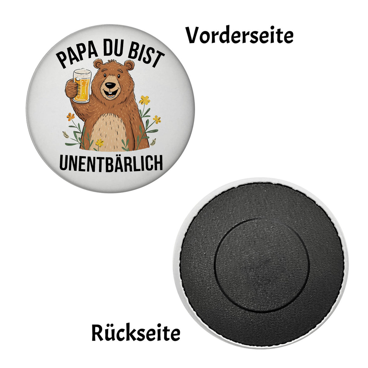 Bär mit Bier PAPA du bist UNENTBÄRLICH Magnet Vatertagsgeschenk