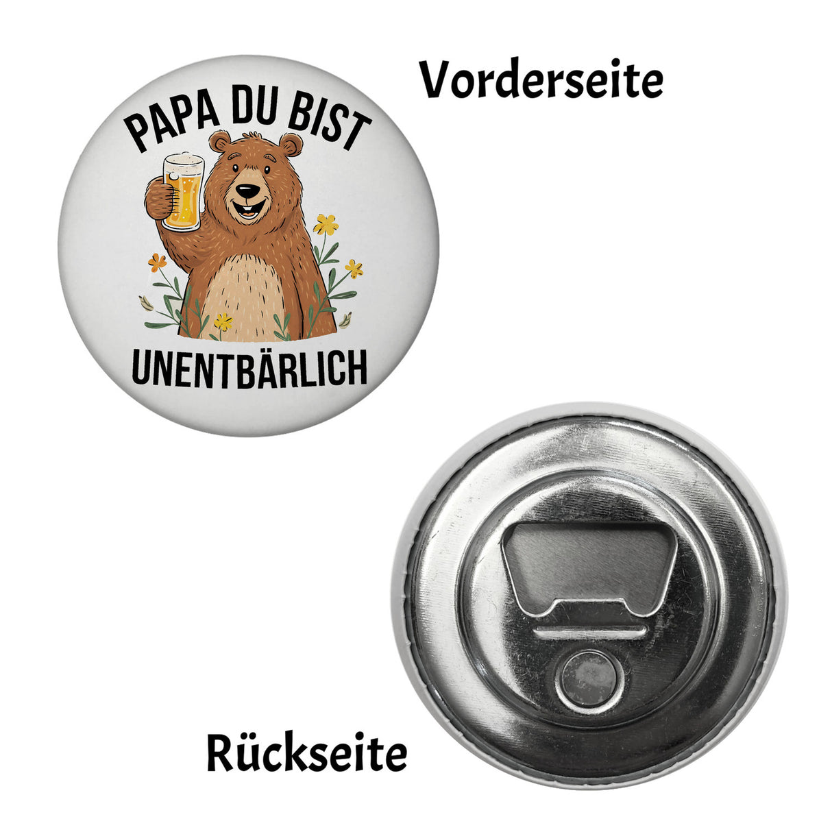 Bär mit Bier PAPA du bist UNENTBÄRLICH Magnet Vatertagsgeschenk