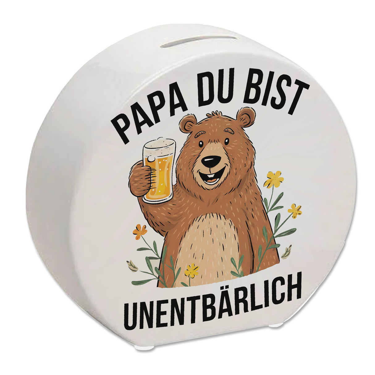 Bär mit Bier PAPA du bist UNENTBÄRLICH Spardose Vatertagsgeschenk