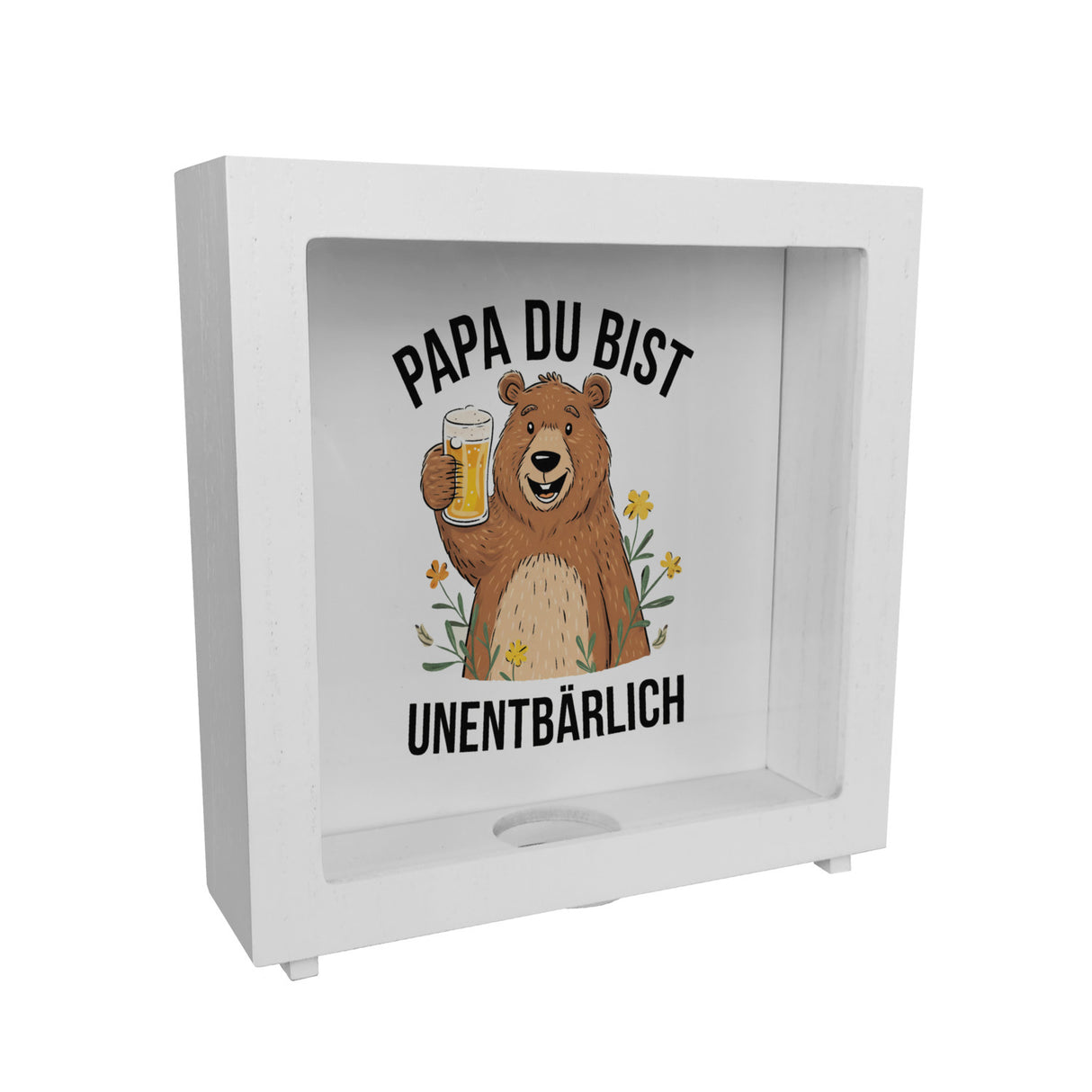 Bär mit Bier PAPA du bist UNENTBÄRLICH Spardose Vatertagsgeschenk