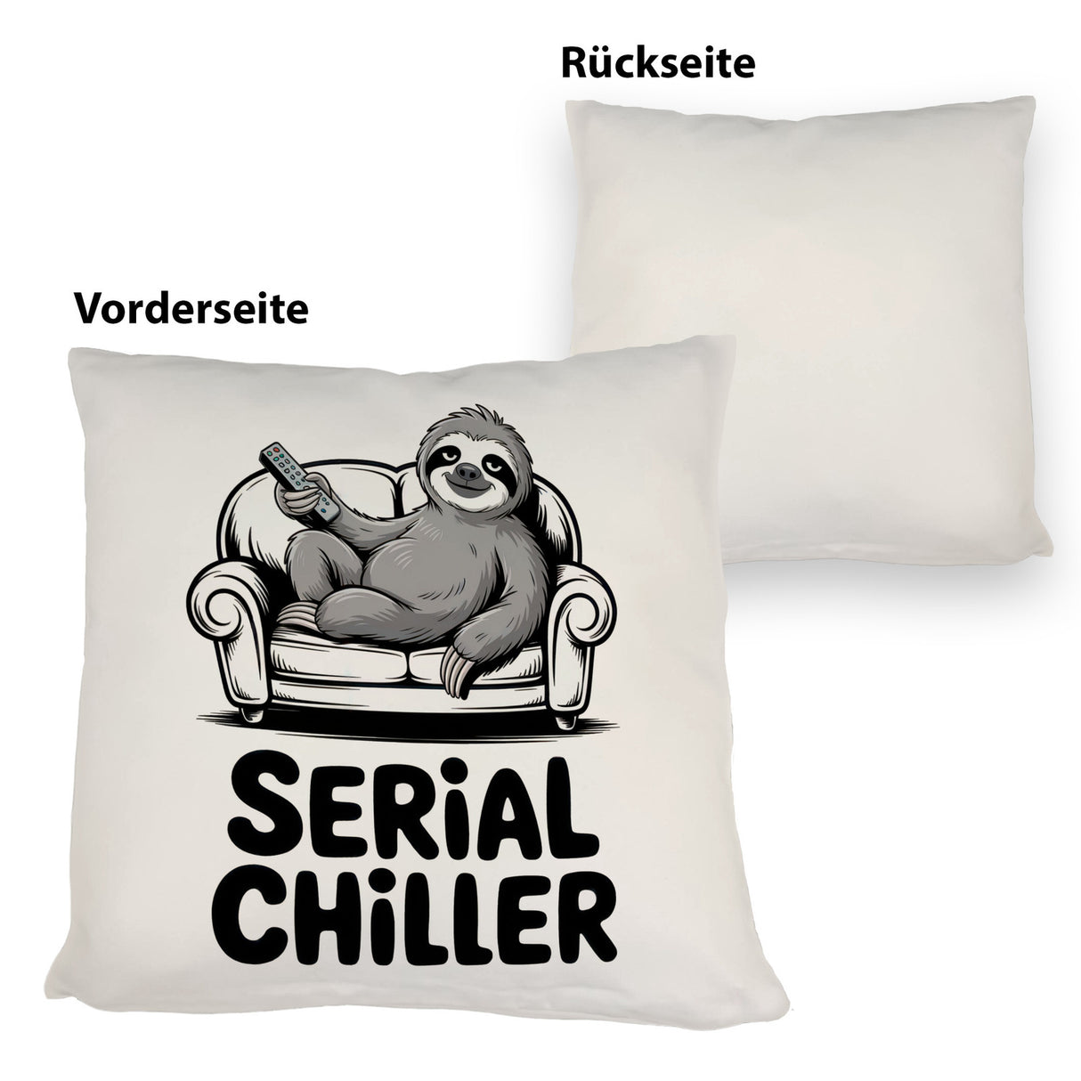 Faultier auf Couch Serial Chiller Kissen