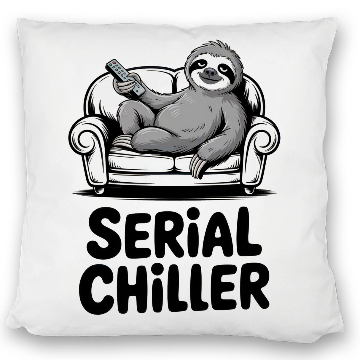 Faultier auf Couch Serial Chiller Kissen