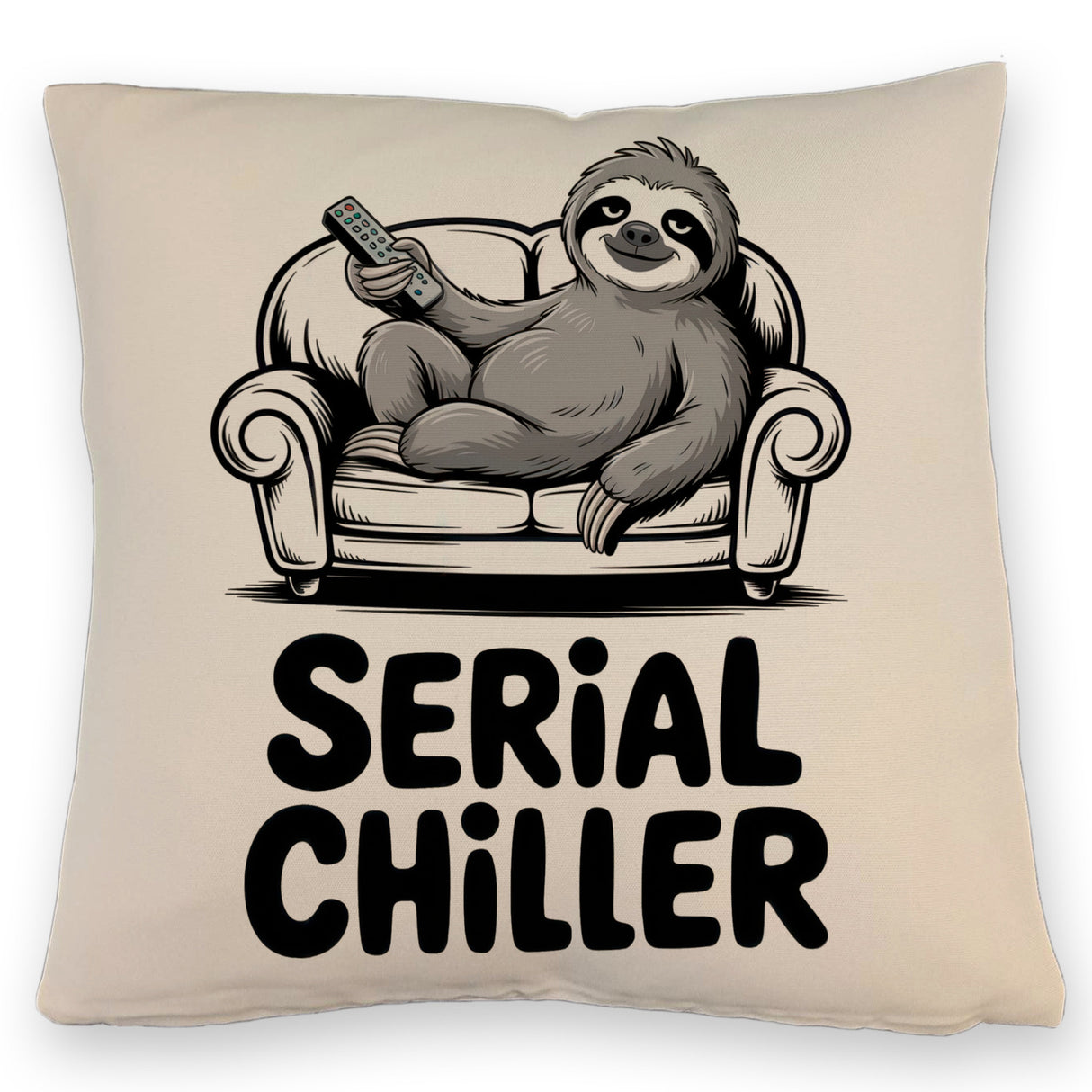 Faultier auf Couch Serial Chiller Kissen