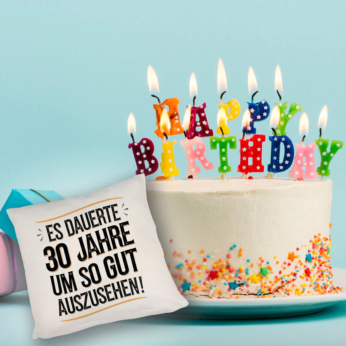 Es dauerte 30 Jahre Retro Kissen mit Spruch