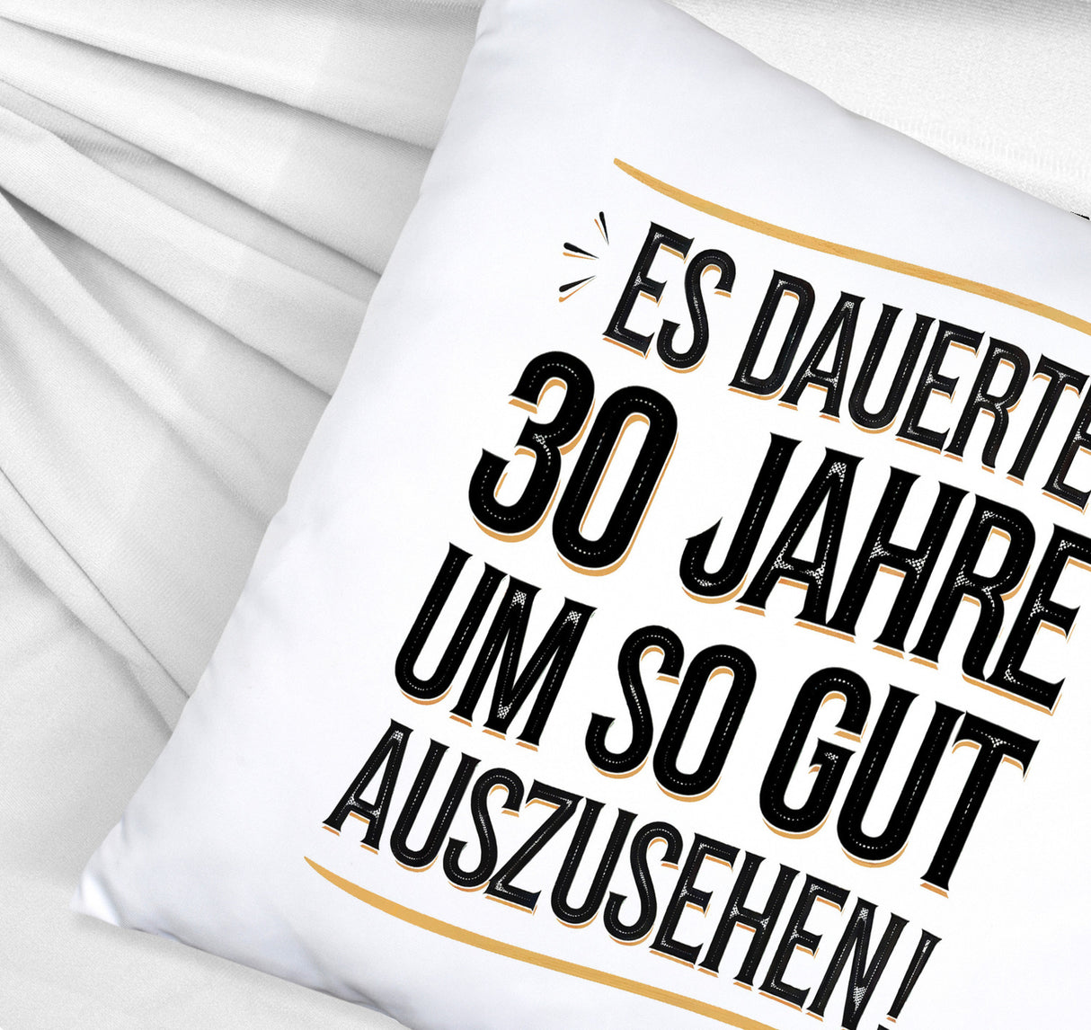 Es dauerte 30 Jahre Retro Kissen mit Spruch