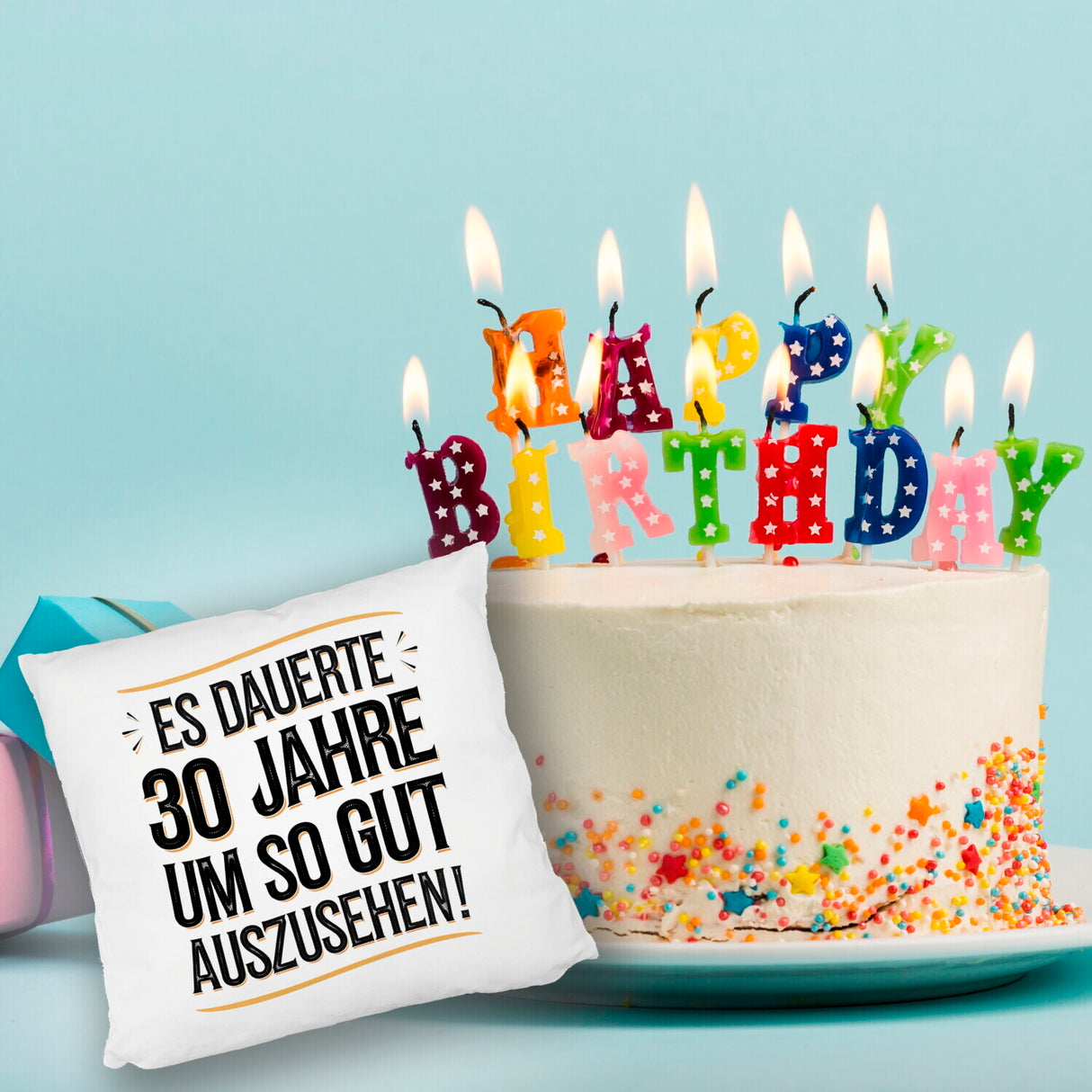 Es dauerte 30 Jahre Retro Kissen mit Spruch
