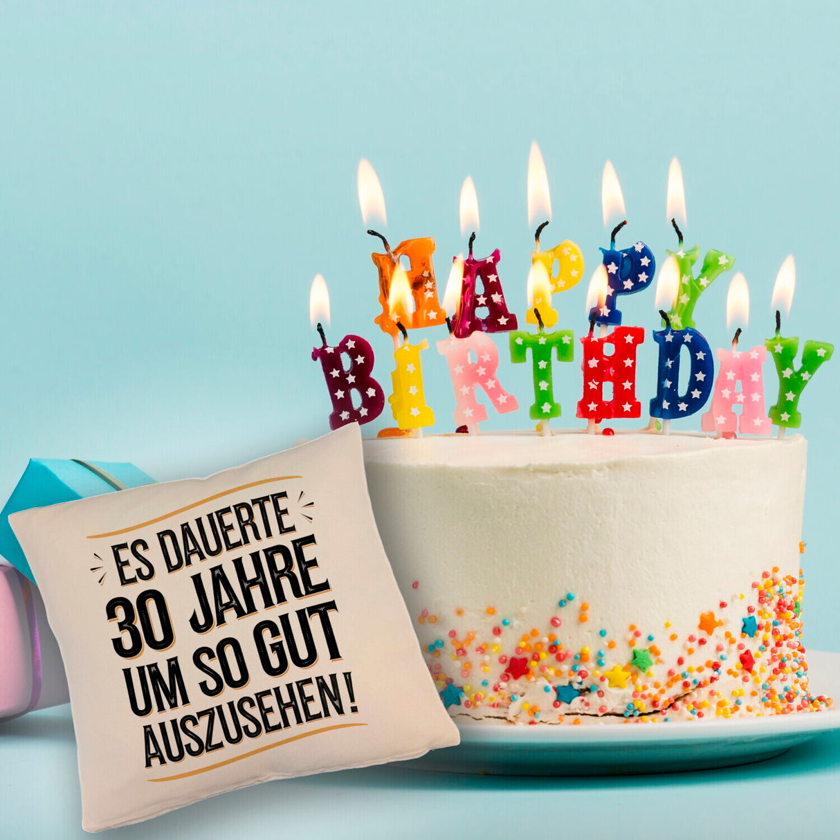 Es dauerte 30 Jahre Retro Kissen mit Spruch