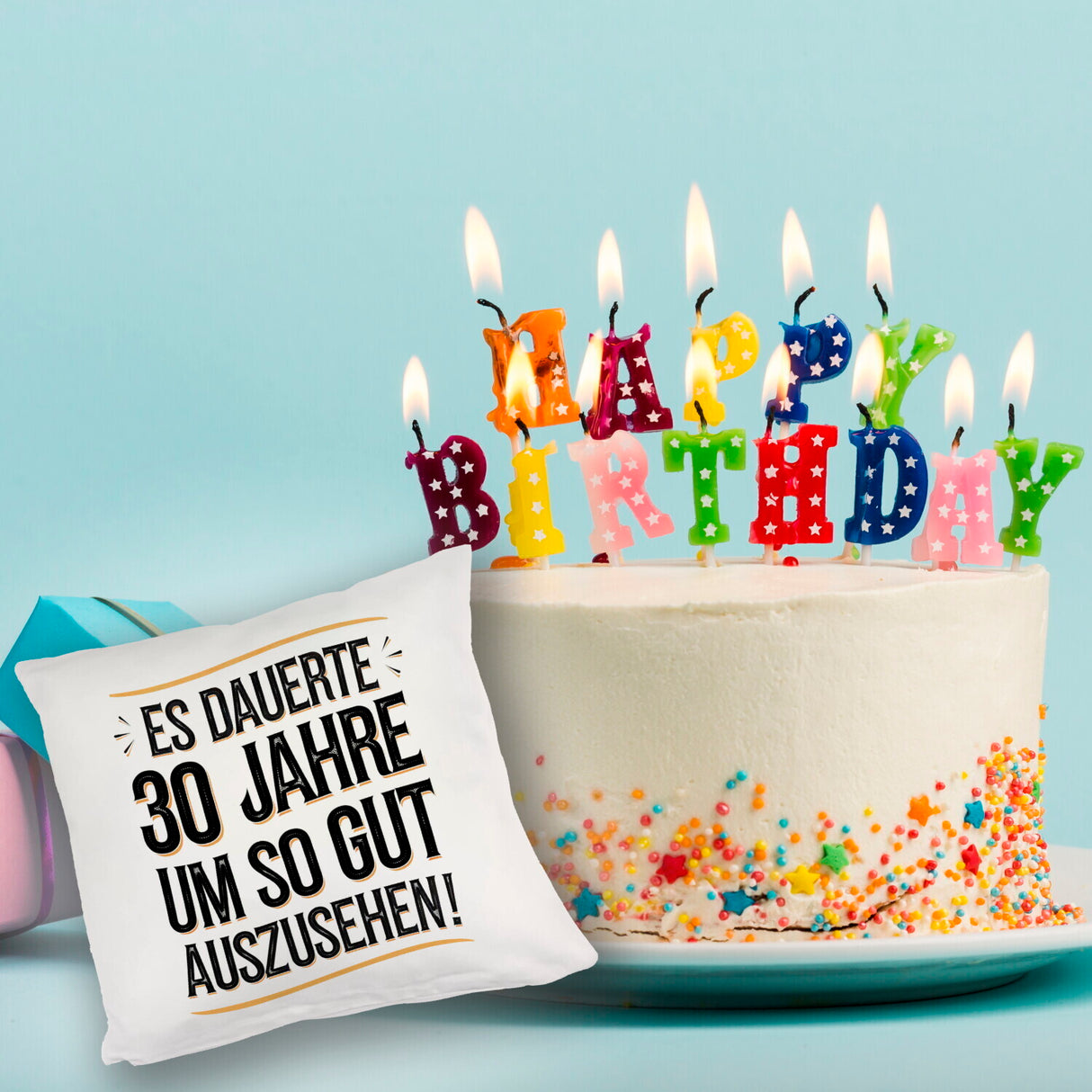 Es dauerte 30 Jahre Retro Kissen mit Spruch