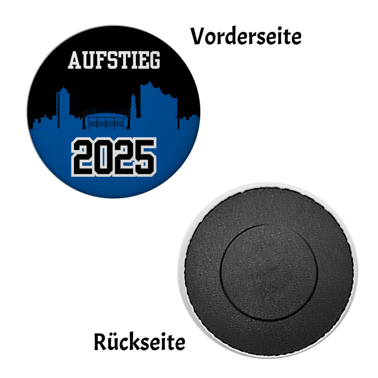 Hamburg Skyline Aufstieg 2025 Magnet für Fußballfans