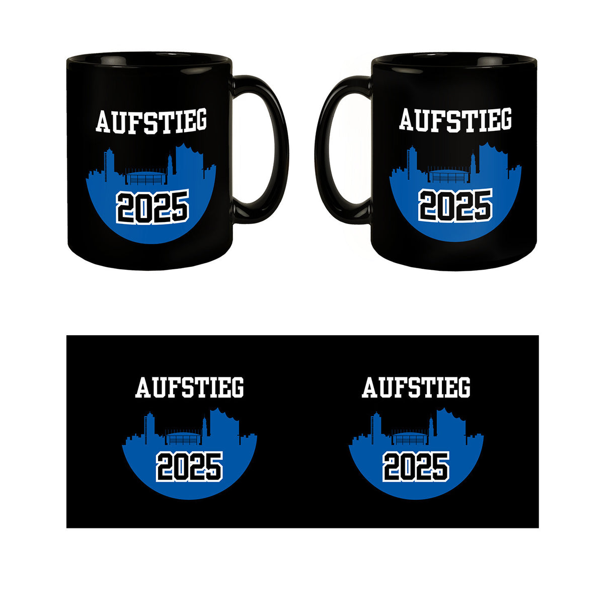 Hamburg Skyline Aufstieg 2025 Tasse für Fußballfans