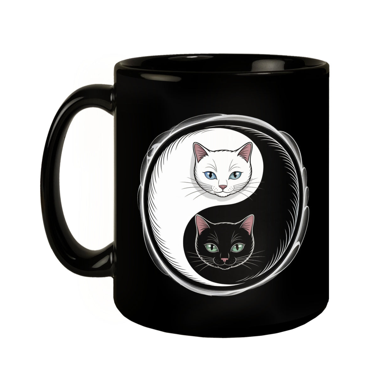 Katzen Yin und Yang Tasse für Katzenliebhaber