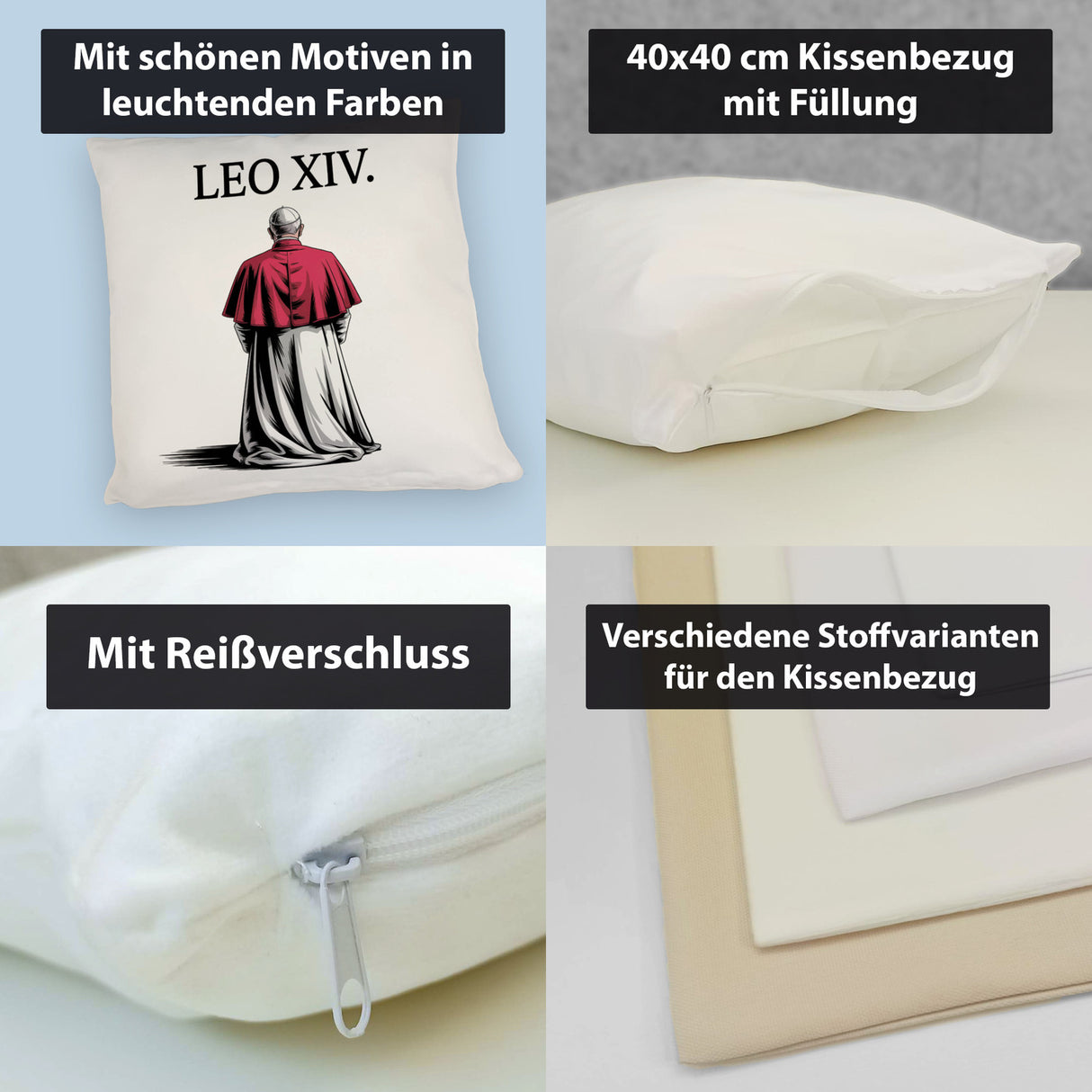 Papst Leo XIV. Kissen