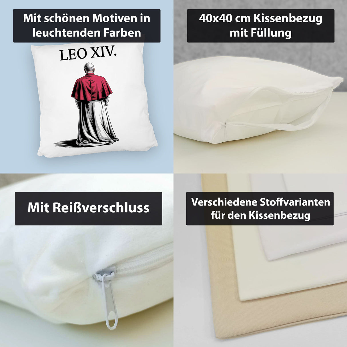 Papst Leo XIV. Kissen