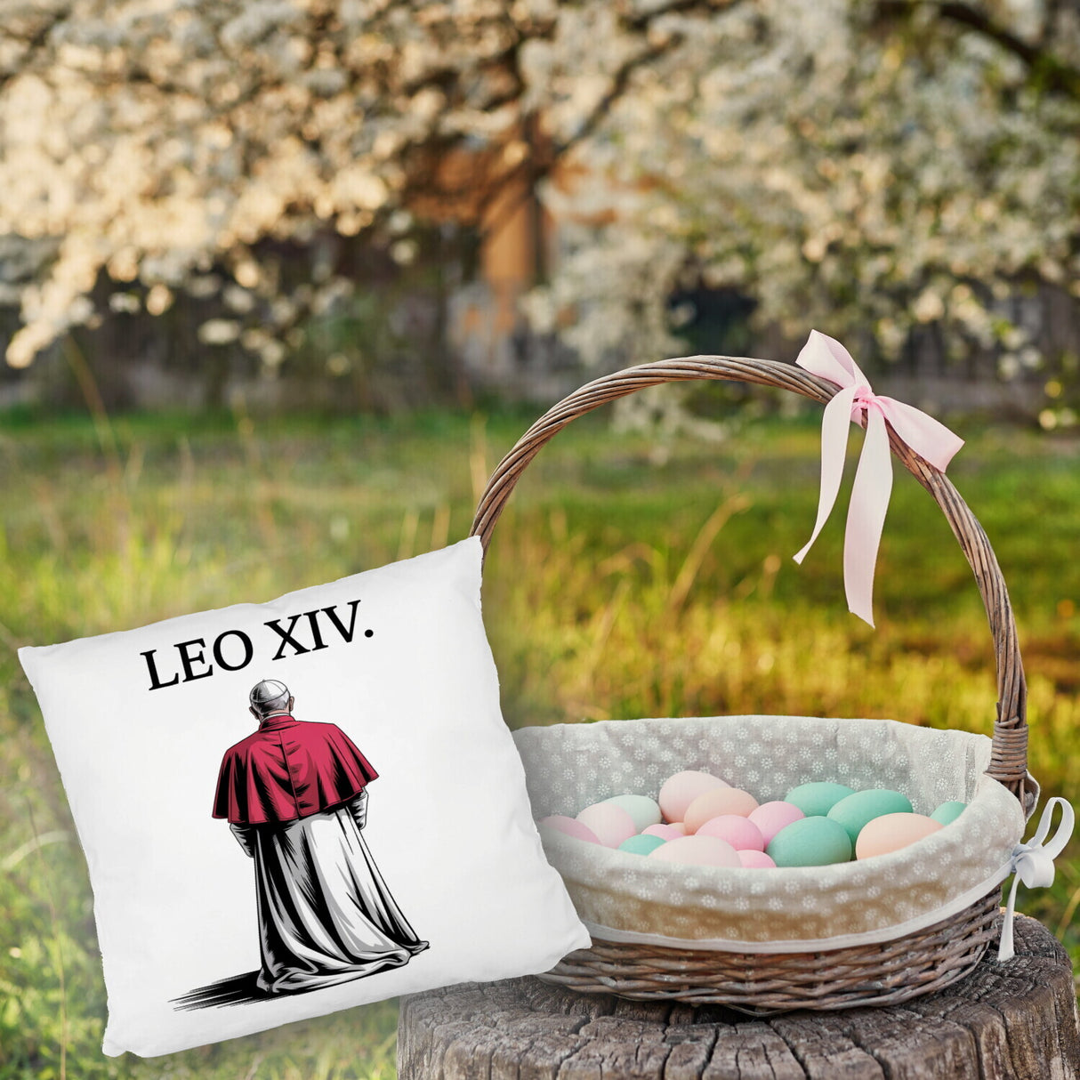 Papst Leo XIV. Kissen